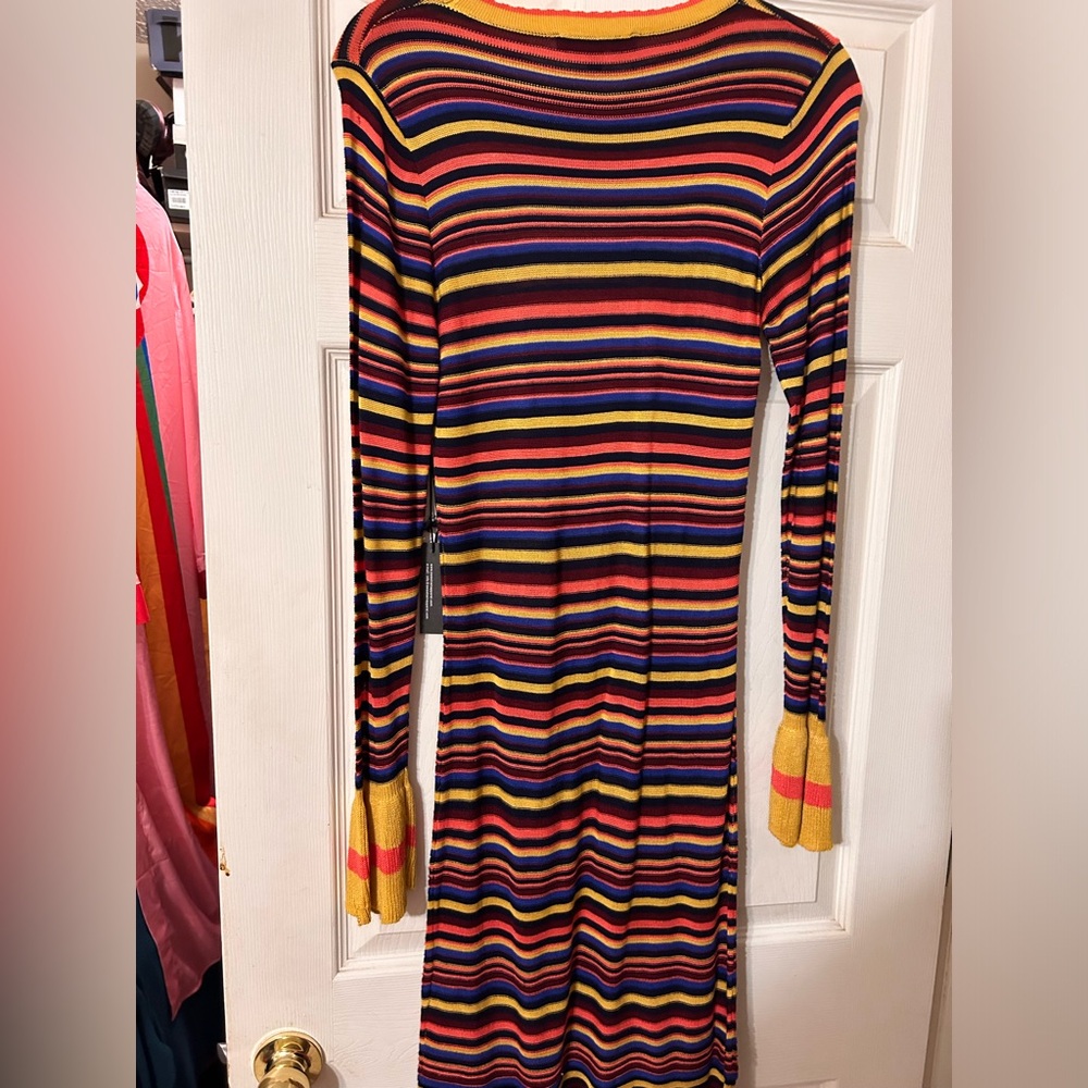 Striped long sleeve dress